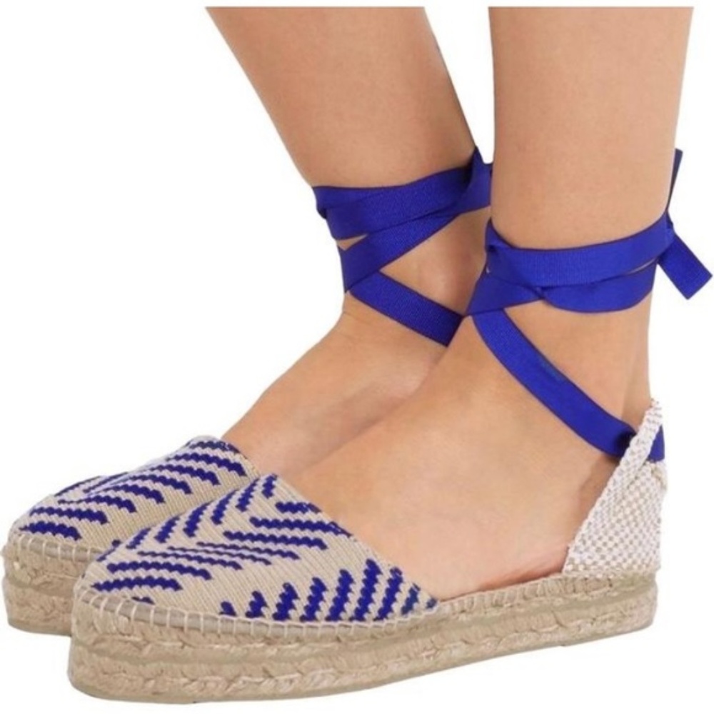 Manebi cobalt canvas espadrilles